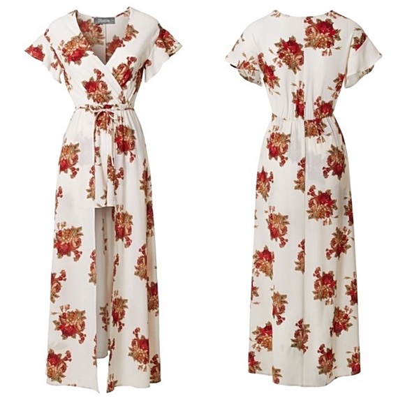 New Women’s Floral Maxi Romper - Picture 4 of 4